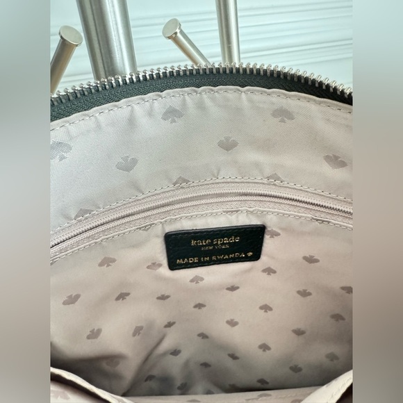 Kate Spade Deep Green Top Zip Pebbled Leather Crossbody Bag - Picture 10 of 11